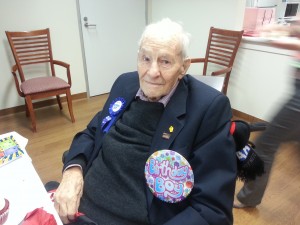 Wal Appleby on his 97th birthday last year, which was attended by his three children, grandchildren and great grandchildren