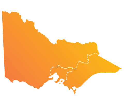 Map of Victoria highlighting the whole state