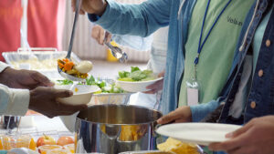 Providing free hot meals to community members