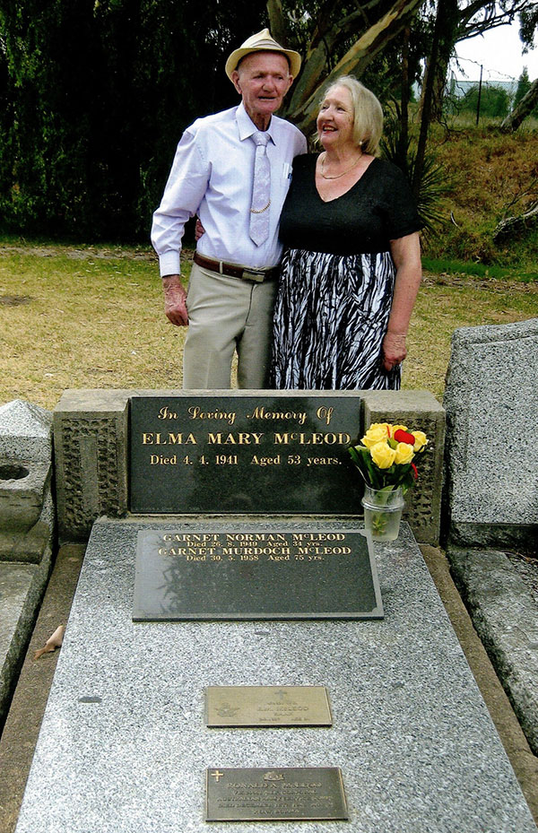 Max McLeod at Mother's Grave